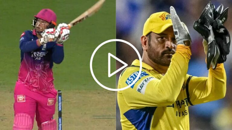 Vaibhav Sooryavanshi Channels MS Dhoni with Stunning Helicopter Shot vs Arshdeep Singh